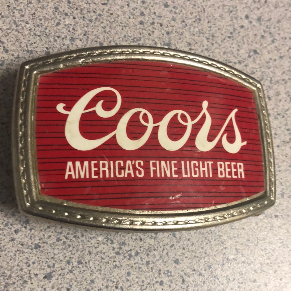 Coors belt buckle Americas Fine Light Beer